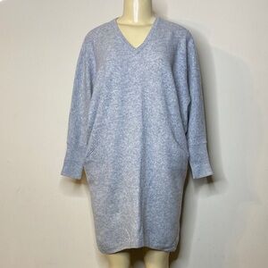 Gentle Herd Light Gray V-Neck Sweater Dress Size M